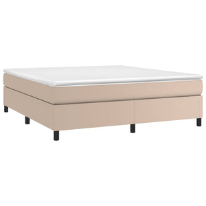 vidaXL Box Spring Bed Frame Cappuccino Brown 160x200 cm Faux Leather