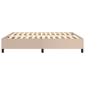 vidaXL Box Spring Bed Frame Cappuccino Brown 160x200 cm Faux Leather
