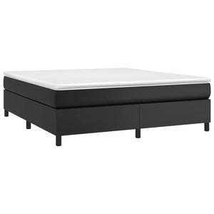 vidaXL Box Spring Bed Frame Black 180x200 cm Faux Leather