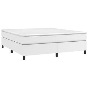 vidaXL Box Spring Bed Frame White 180x200 cm Faux Leather