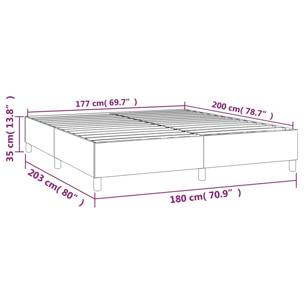 vidaXL Box Spring Bed Frame White 180x200 cm Faux Leather
