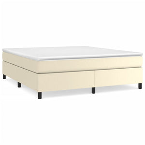 vidaXL Cream Box Spring Bed Frame 180x200 cm Artificial Leather
