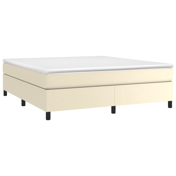 vidaXL Cream Box Spring Bed Frame 180x200 cm Artificial Leather