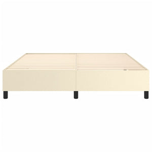 vidaXL Cream Box Spring Bed Frame 180x200 cm Artificial Leather