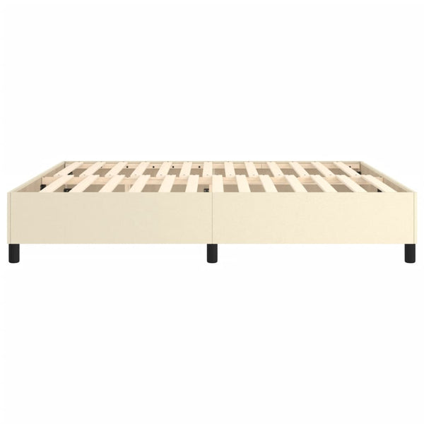 vidaXL Cream Box Spring Bed Frame 180x200 cm Artificial Leather