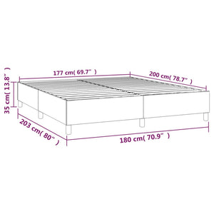 vidaXL Cream Box Spring Bed Frame 180x200 cm Artificial Leather