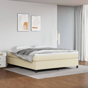 vidaXL Cream Box Spring Bed Frame 180x200 cm Artificial Leather