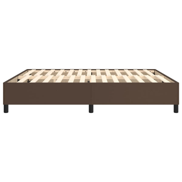 vidaXL Brown Box Spring Bed Frame 180x200 cm Faux Leather