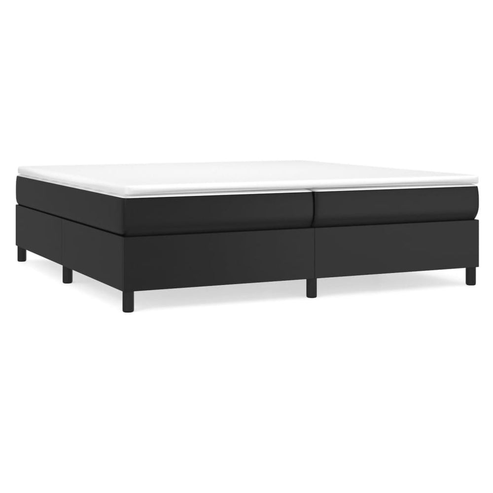 Boxspringbettgestell Schwarz 200x200 cm Kunstleder