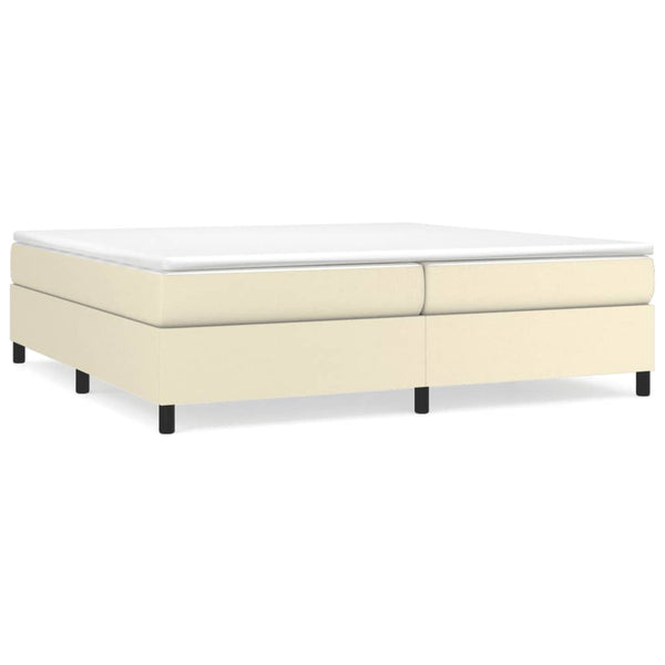 Boxspringbettgestell Creme 200x200 cm Kunstleder