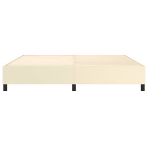 Boxspringbettgestell Creme 200x200 cm Kunstleder