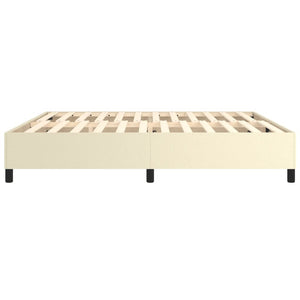 Boxspringbettgestell Creme 200x200 cm Kunstleder