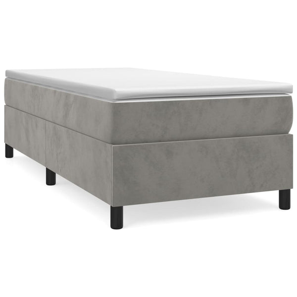 vidaXL Box Spring Bed Frame Light Gray 90x190 cm Velvet