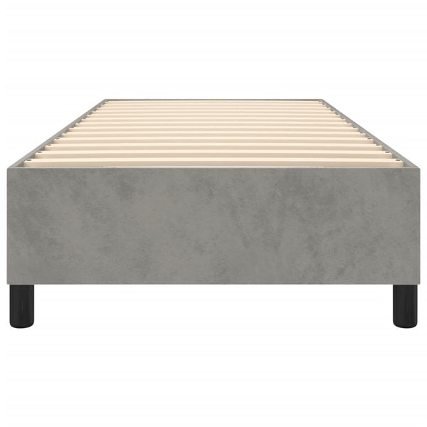 vidaXL Box Spring Bed Frame Light Gray 90x190 cm Velvet