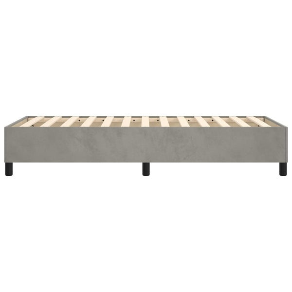 vidaXL Box Spring Bed Frame Light Gray 90x190 cm Velvet
