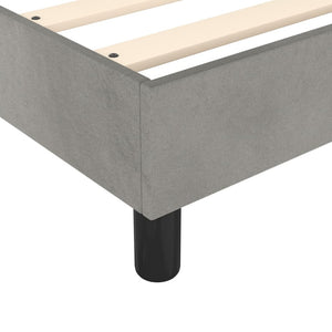 vidaXL Box Spring Bed Frame Light Gray 90x190 cm Velvet