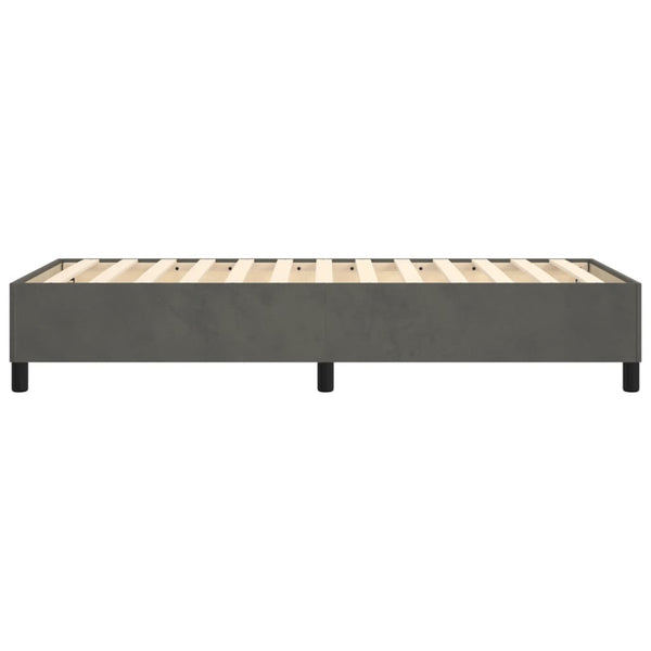 vidaXL Dark Grey Velvet Box Spring Bed Frame 90x190 cm