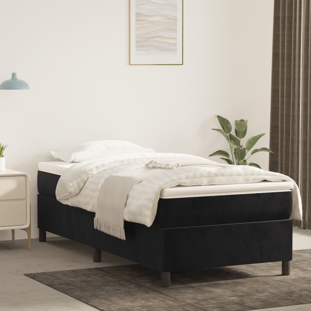 vidaXL Box Spring Bed Frame Black 90x190 cm Velvet