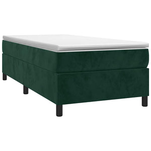 vidaXL Box Spring Bed Frame Dark Green 90x190 cm Velvet
