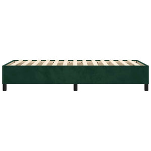 vidaXL Box Spring Bed Frame Dark Green 90x190 cm Velvet