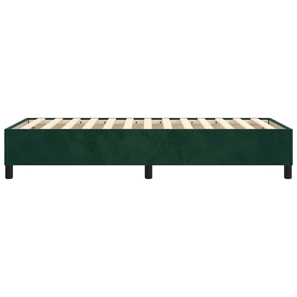 vidaXL Box Spring Bed Frame Dark Green 90x190 cm Velvet