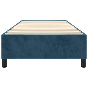 vidaXL Box Spring Bed Frame Dark Blue 90x190 cm Velvet