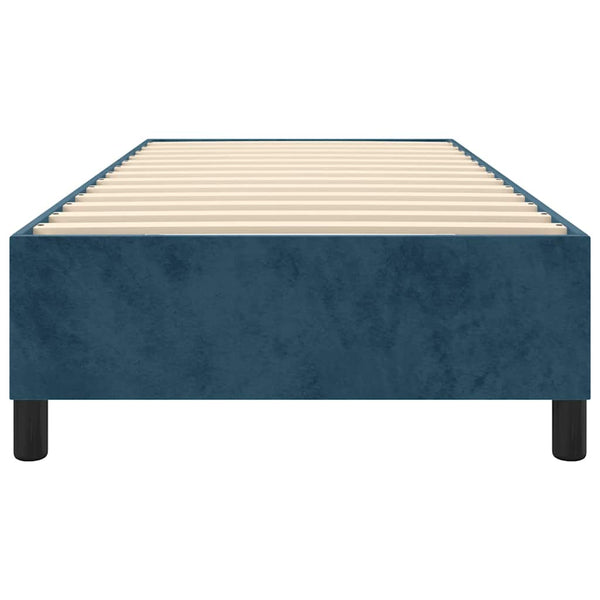vidaXL Box Spring Bed Frame Dark Blue 90x190 cm Velvet