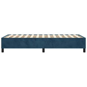 vidaXL Box Spring Bed Frame Dark Blue 90x190 cm Velvet