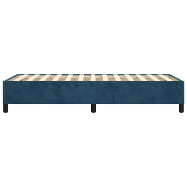 vidaXL Box Spring Bed Frame Dark Blue 90x190 cm Velvet