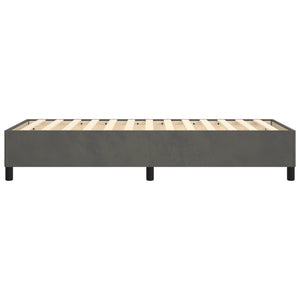 vidaXL Dark Grey Box Spring Bed Frame 90x200 cm Velvet