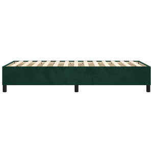 vidaXL Dark Green Box Spring Bed Frame 90x200 cm Velvet