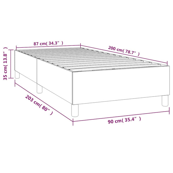 vidaXL Dark Green Box Spring Bed Frame 90x200 cm Velvet