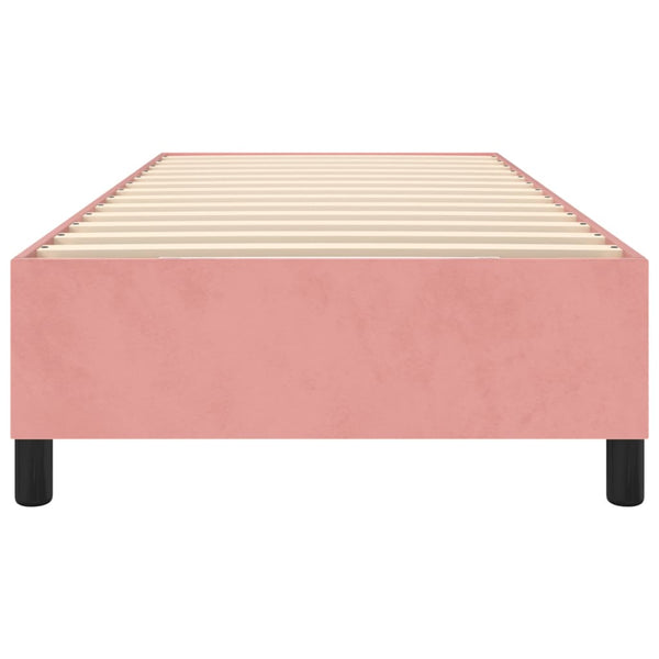 vidaXL Box Spring Bed Frame Pink 90x200 cm Velvet