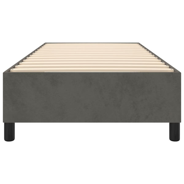 vidaXL Dark Gray Box Spring Bed Frame 100x200 cm Velvet