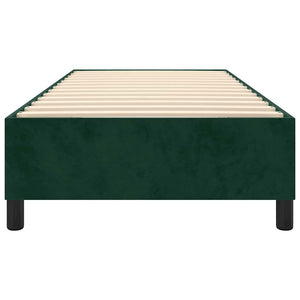 vidaXL Dark Green Box Spring Bed Frame 100x200 cm Velvet