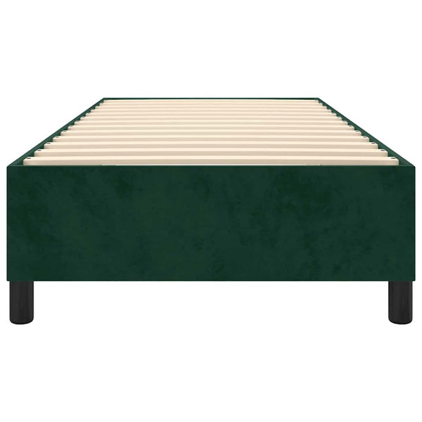 vidaXL Dark Green Box Spring Bed Frame 100x200 cm Velvet