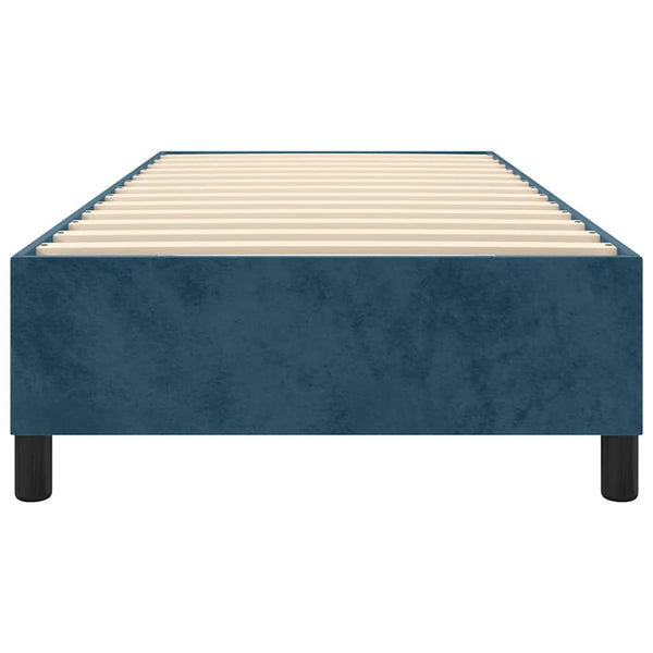 vidaXL Dark Blue Box Spring Bed Frame 100x200 cm Velvet