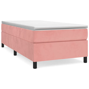 vidaXL Box Spring Bed Frame Pink 100x200 cm Velvet