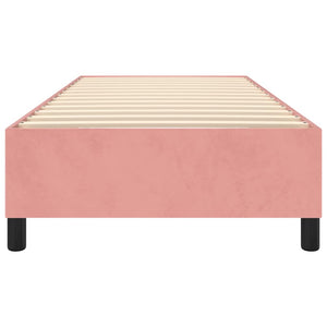 vidaXL Box Spring Bed Frame Pink 100x200 cm Velvet