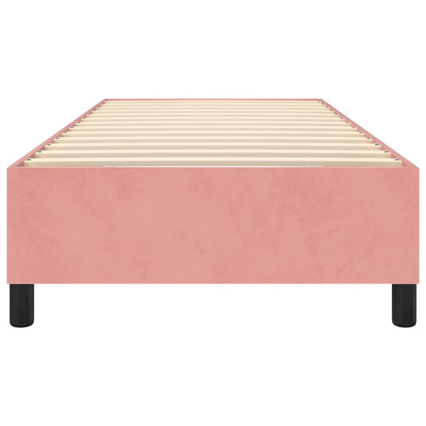 vidaXL Box Spring Bed Frame Pink 100x200 cm Velvet