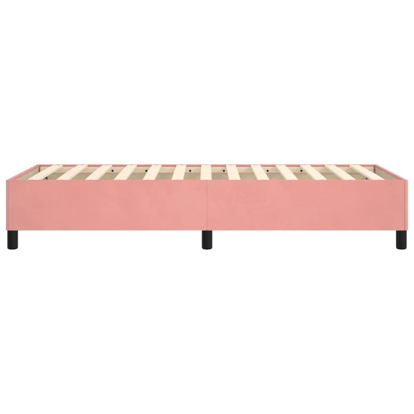 vidaXL Box Spring Bed Frame Pink 100x200 cm Velvet