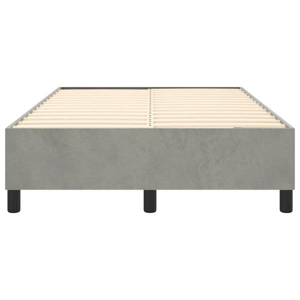 vidaXL Box Spring Bed Frame Light Grey 120x200 cm Velvet