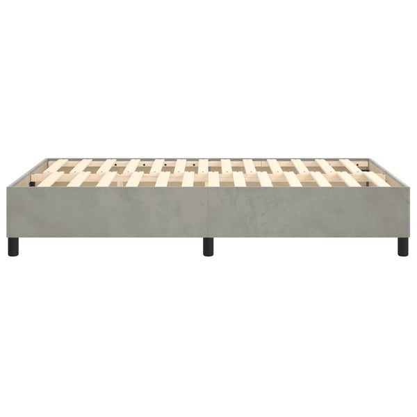 vidaXL Box Spring Bed Frame Light Grey 120x200 cm Velvet
