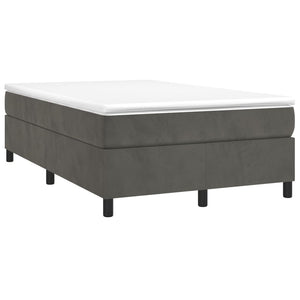 vidaXL Dark Gray Box Spring Bed Frame 120x200 cm Velvet