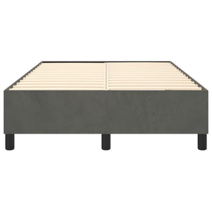 vidaXL Dark Gray Box Spring Bed Frame 120x200 cm Velvet