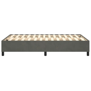 vidaXL Dark Gray Box Spring Bed Frame 120x200 cm Velvet