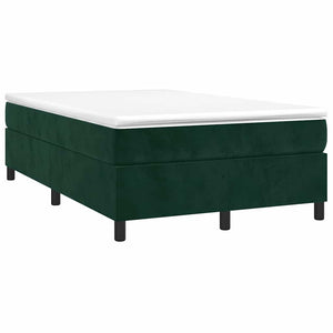 vidaXL Box Spring Bed Frame Dark Green 120x200 cm Velvet