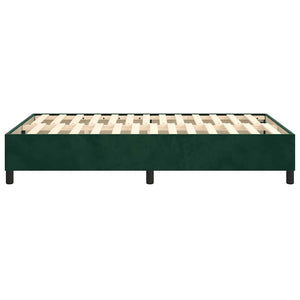 vidaXL Box Spring Bed Frame Dark Green 120x200 cm Velvet