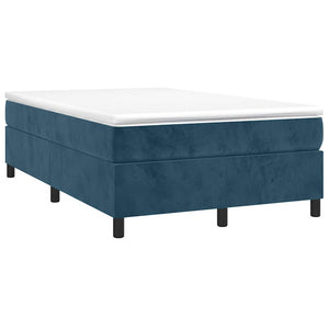 vidaXL Dark Blue Box Spring Bed Frame 120x200 cm Velvet