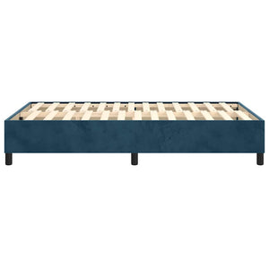 vidaXL Dark Blue Box Spring Bed Frame 120x200 cm Velvet